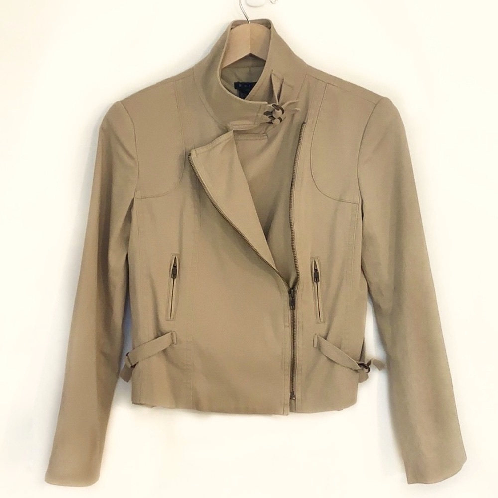 Khaki Motorcycle-style Jacket